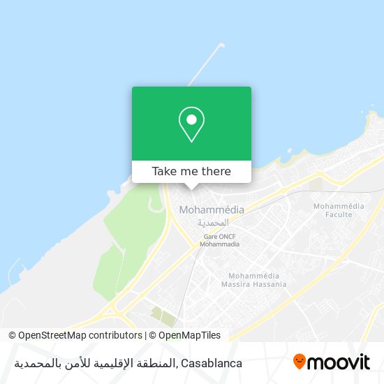 المنطقة الإقليمية للأمن بالمحمدية map