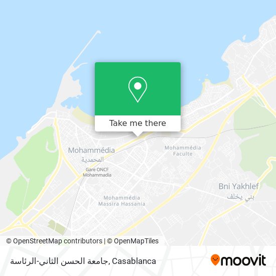 جامعة الحسن الثاني-الرئاسة map