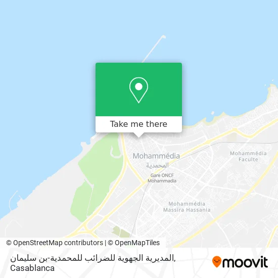 المديرية الجهوية للضرائب للمحمدية-بن سليمان map