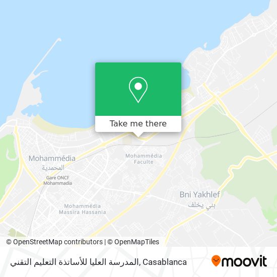 المدرسة العليا للأساتذة التعليم التقني map