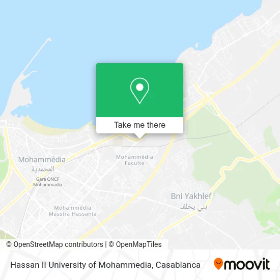 جامعة الحسن الثاني المحمدية map