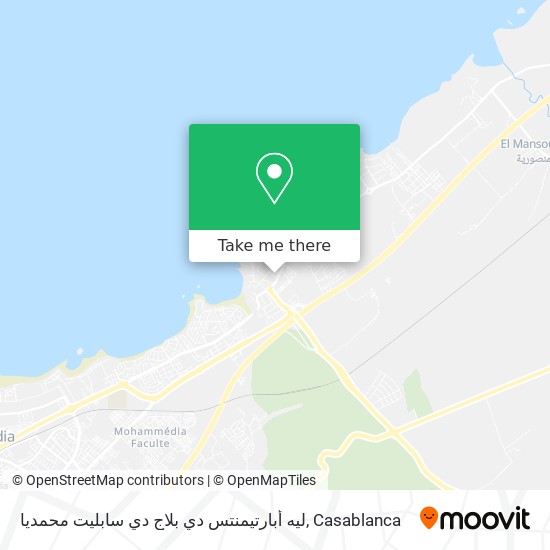 ليه أبارتيمنتس دي بلاج دي سابليت محمديا map