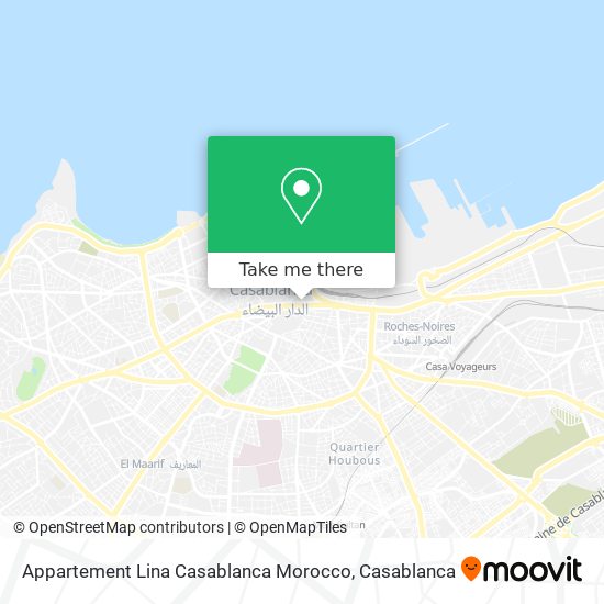 Appartement Lina Casablanca Morocco map