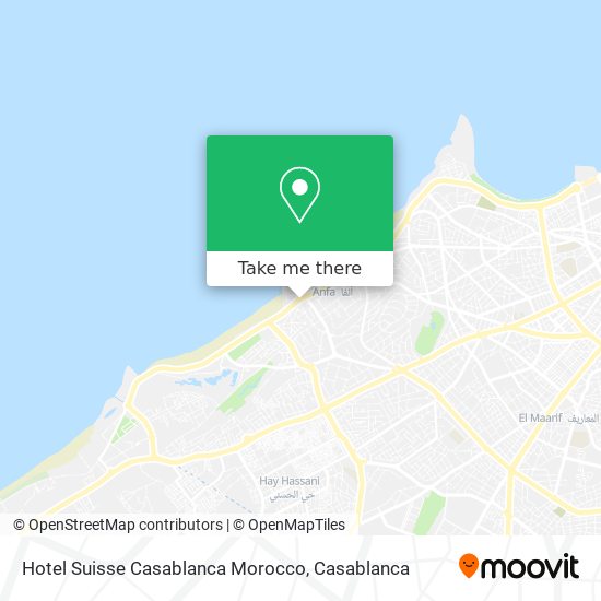Hotel Suisse Casablanca Morocco map