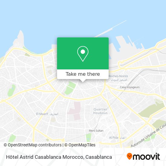 Hôtel Astrid Casablanca Morocco map