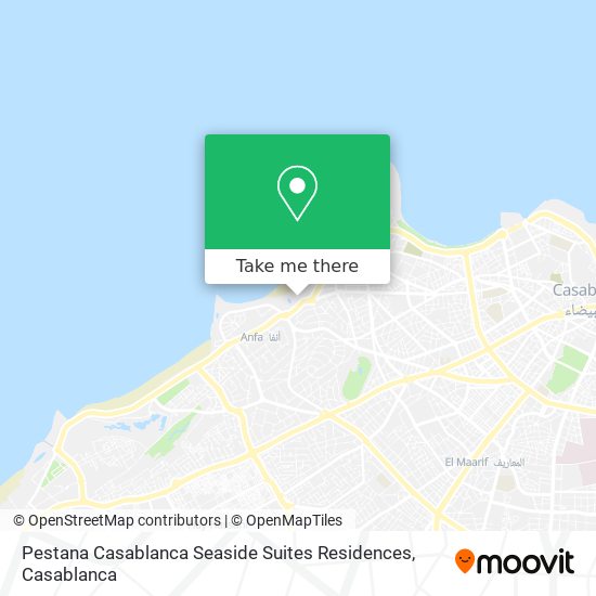 Pestana Casablanca Seaside Suites Residences map
