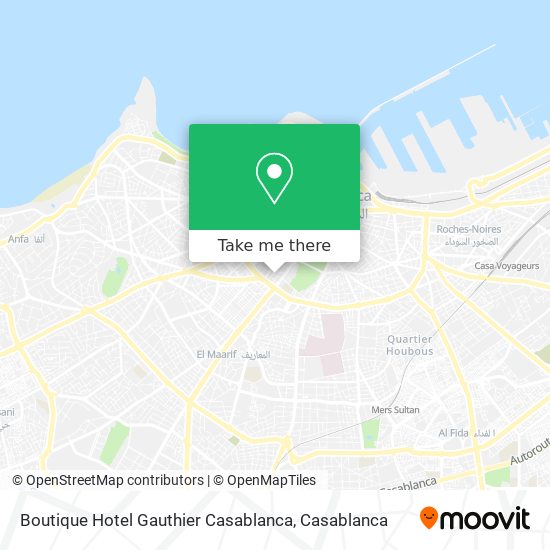Boutique Hotel Gauthier Casablanca map
