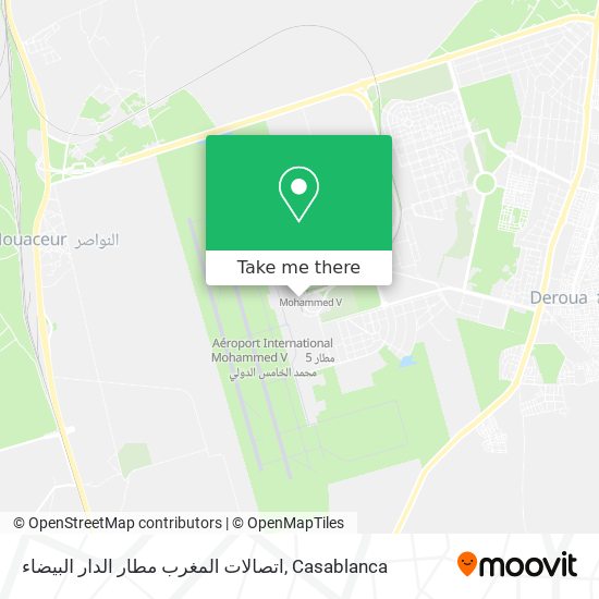 اتصالات المغرب مطار الدار البيضاء map