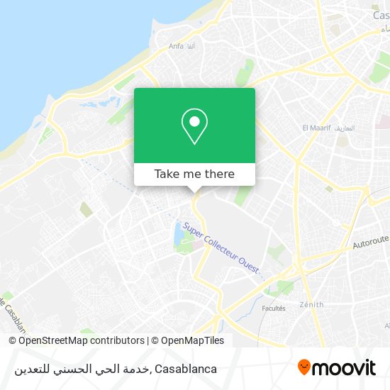 خدمة الحي الحسني للتعدين map