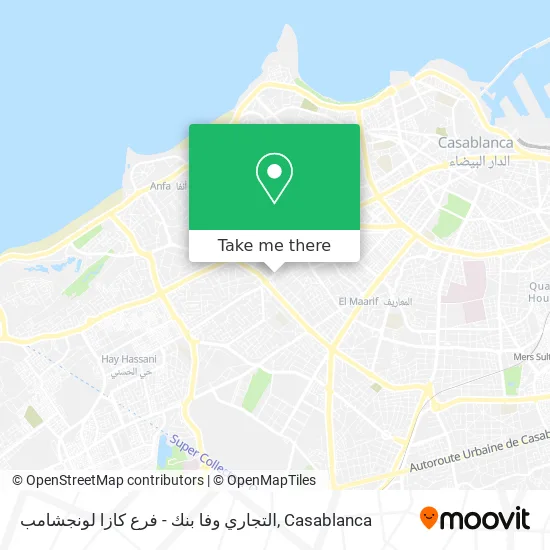 التجاري وفا بنك - فرع كازا لونجشامب map