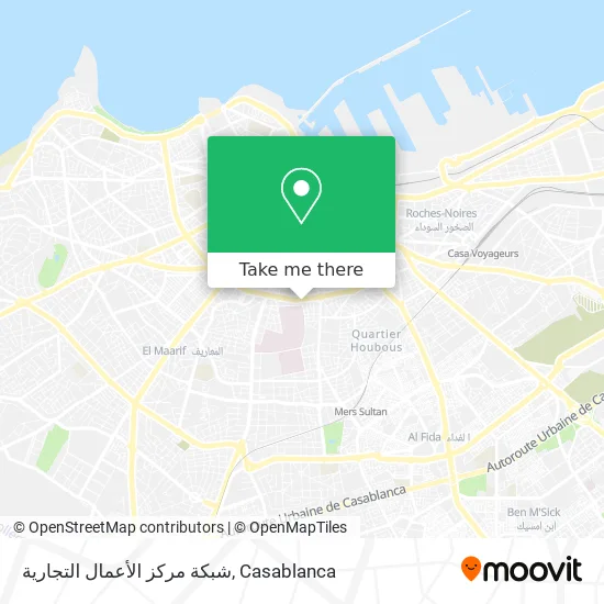 شبكة مركز الأعمال التجارية map