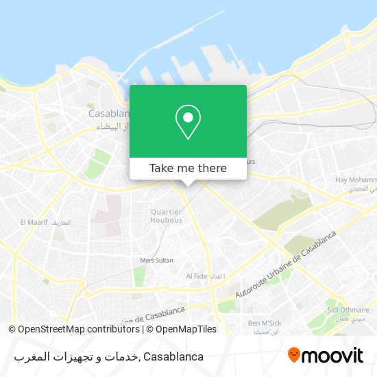 خدمات و تجهيزات المغرب map