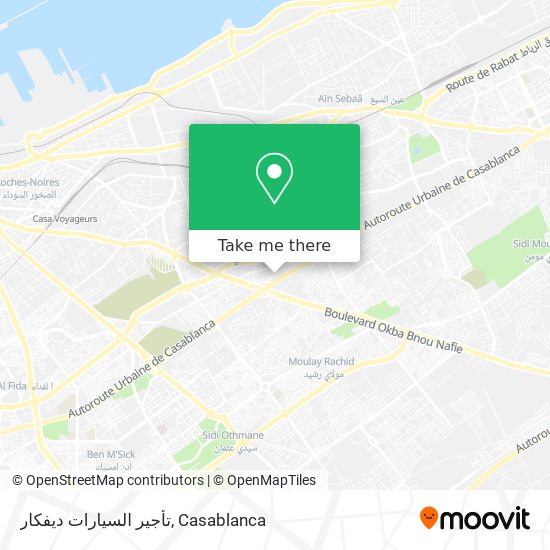 تأجير السيارات ديفكار map