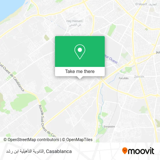 الثانوية التأهيلية ابن رشد map