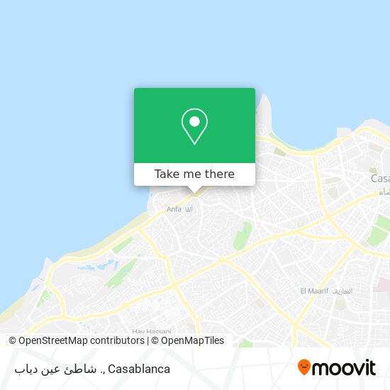 شاطئ عين دياب . map