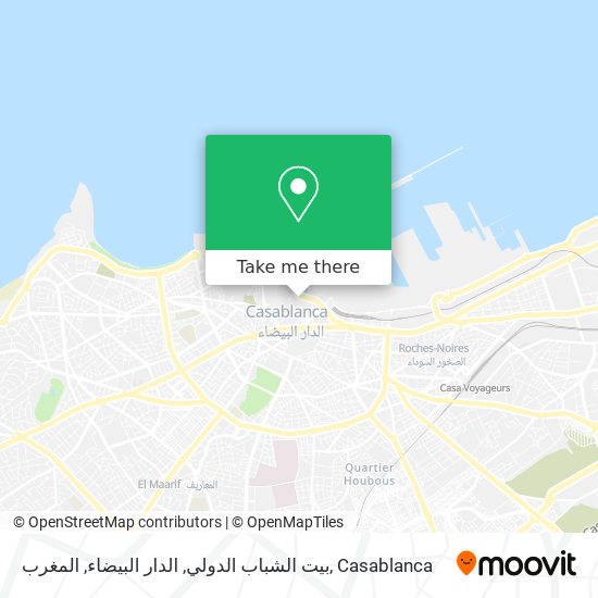 بيت الشباب الدولي, الدار البيضاء, المغرب map