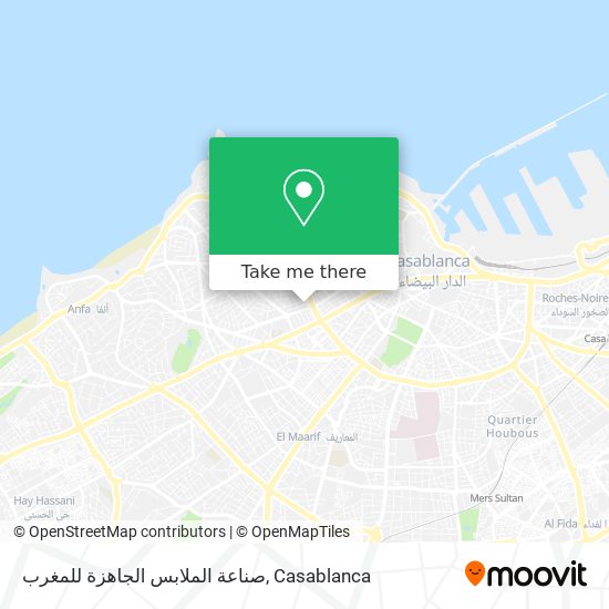 صناعة الملابس الجاهزة للمغرب map