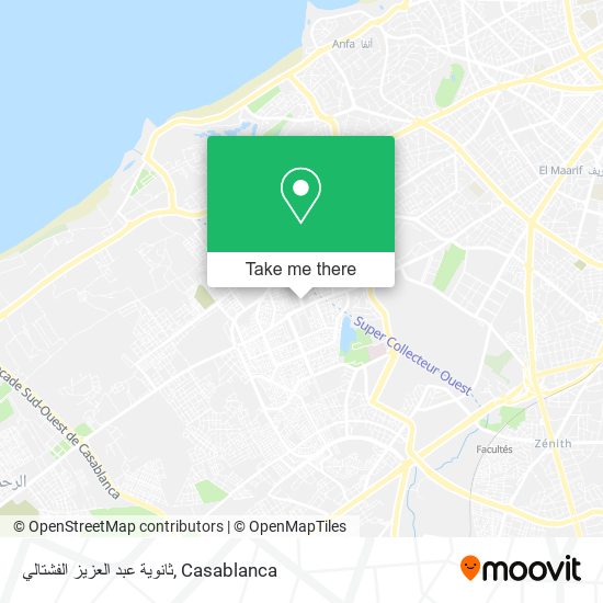 ثانوية عبد العزيز الفشتالي map