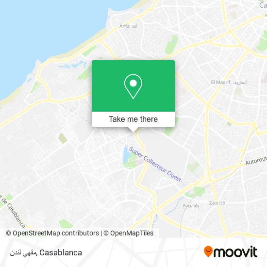 مقهي لندن map