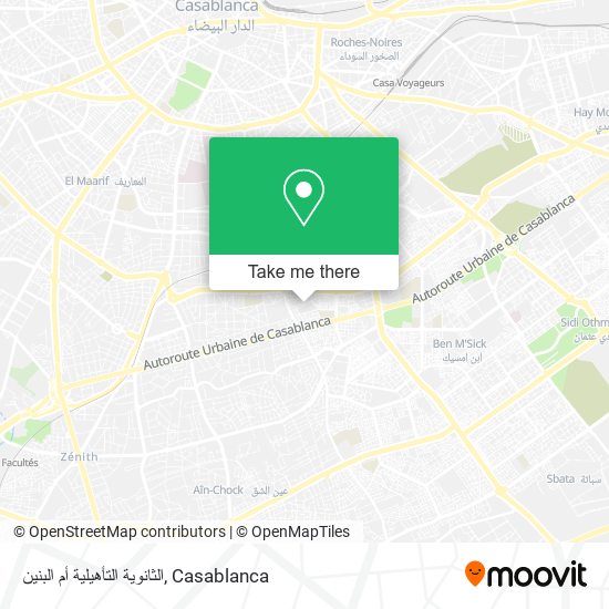 الثانوية التأهيلية أم البنين map