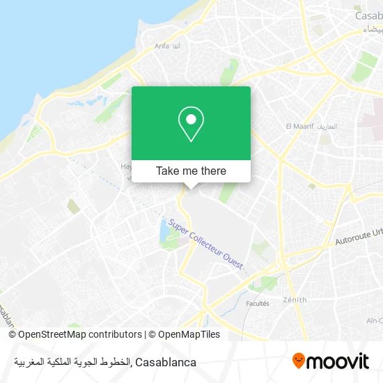 الخطوط الجوية الملكية المغربية map
