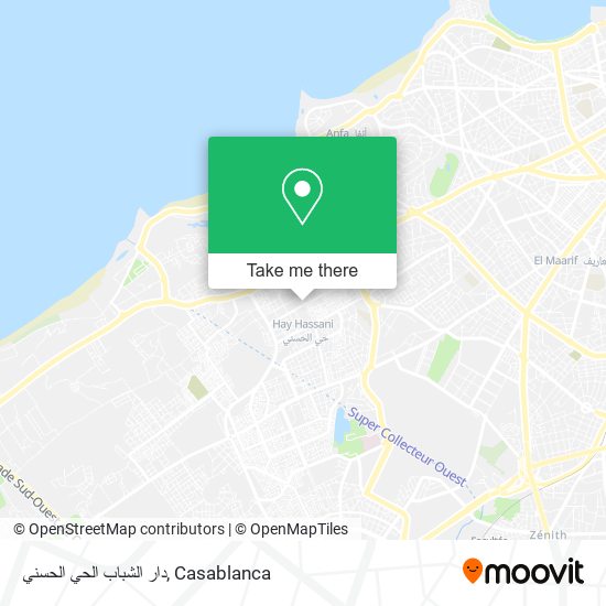 دار الشباب الحي الحسني map