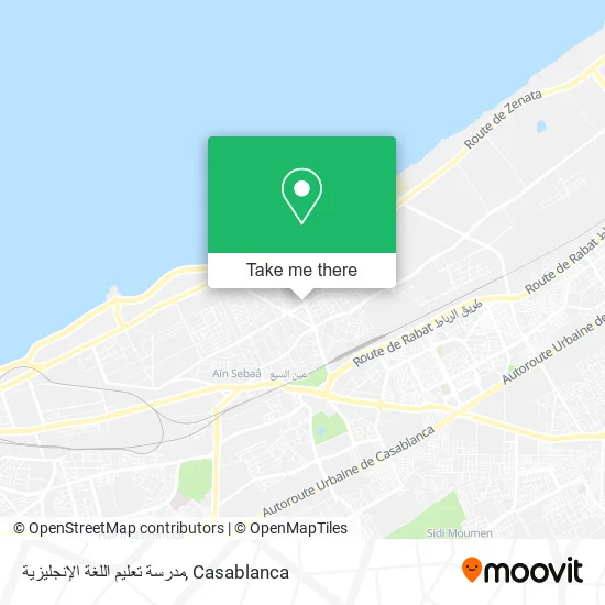 مدرسة تعليم اللغة الإنجليزية map