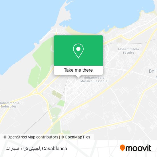 أجيليتي كراء السيارات map