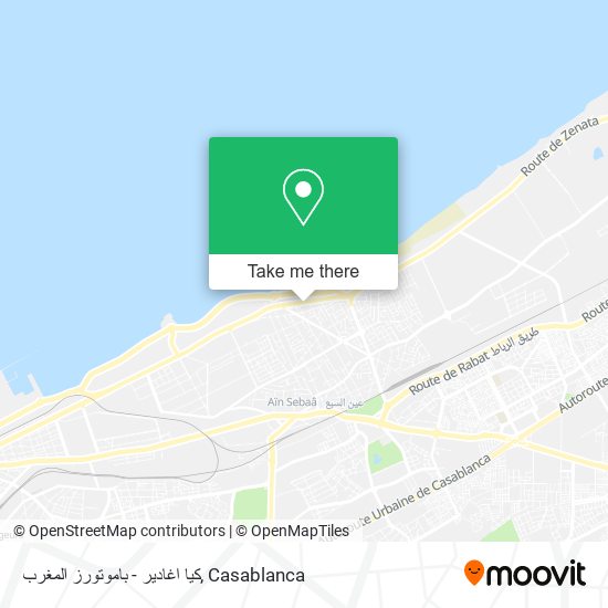 كيا اغادير - باموتورز المغرب map