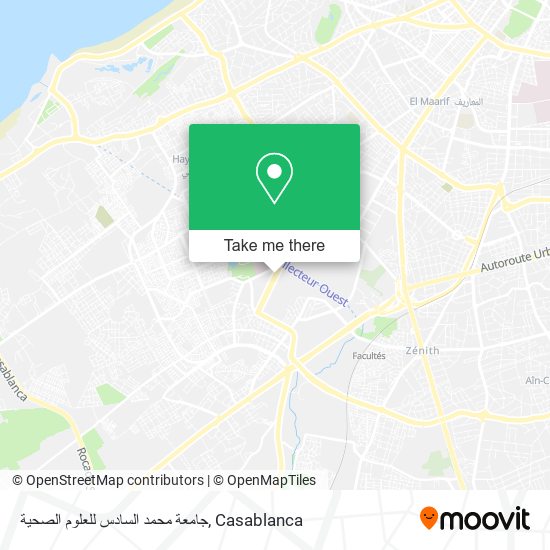 جامعة محمد السادس للعلوم الصحية map