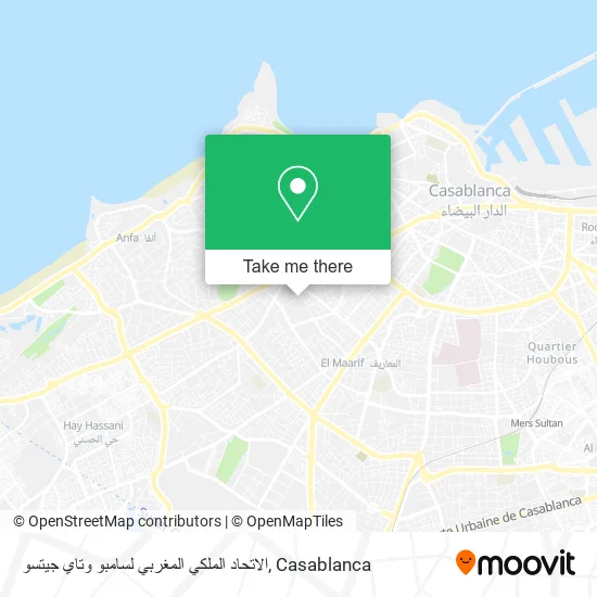 الاتحاد الملكي المغربي لسامبو وتاي جيتسو map