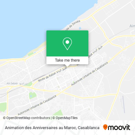 Animation des Anniversaires au Maroc map