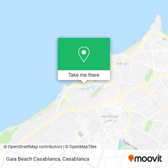 Gaia Beach Casablanca map