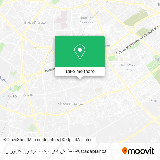 الضغط على الدار البيضاء أكواغرين كاليفورني map