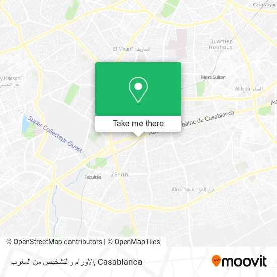 الأورام والتشخيص من المغرب map