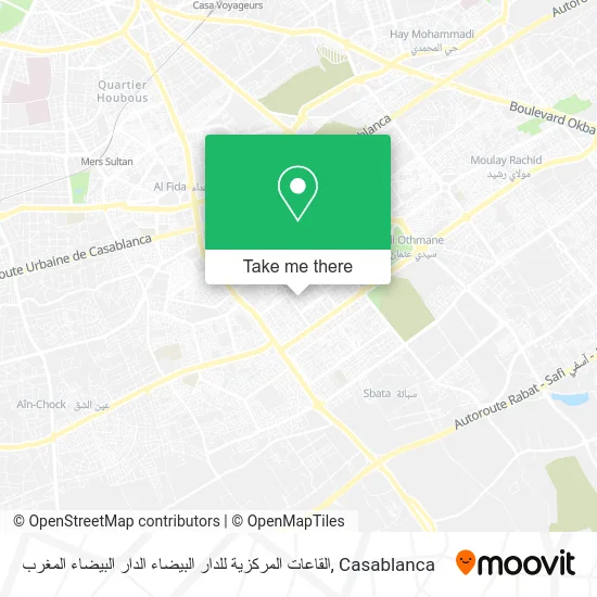القاعات المركزية للدار البيضاء الدار البيضاء المغرب map