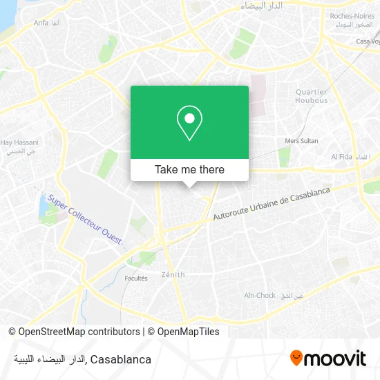 الدار البيضاء الليبية map
