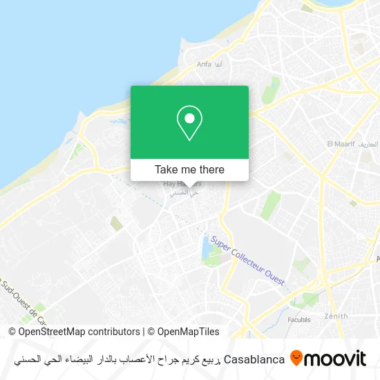 ربيع كريم جراح الأعصاب بالدار البيضاء الحي الحسني map