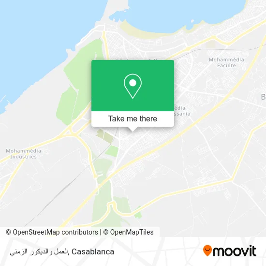 العمل والديكور الزمني map