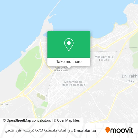 دار الطالبة بالمحمدية التابعة لمؤسسة ميلود الشعبي plan