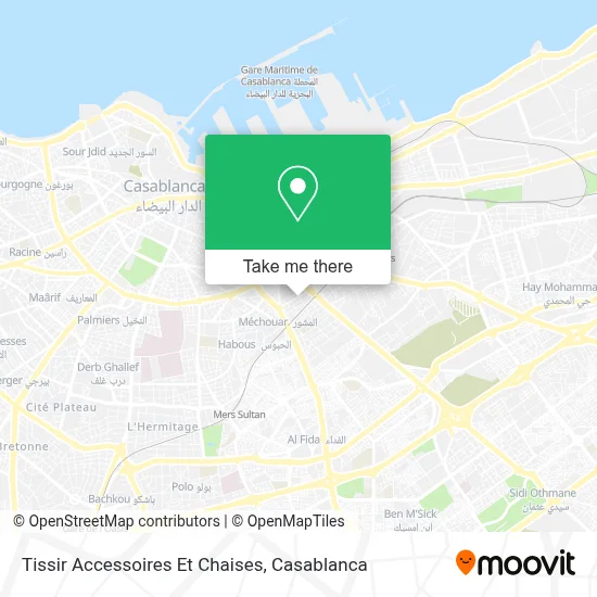 Tissir Accessoires Et Chaises map