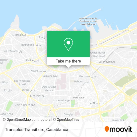 Transplus Transitaire map