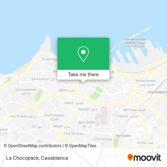La Chocopack map