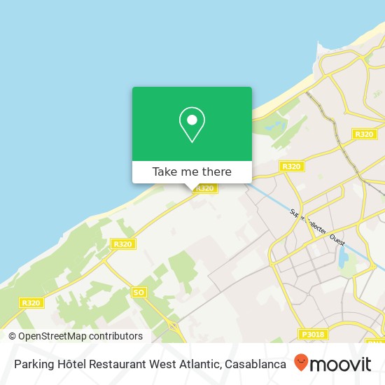 Parking Hôtel Restaurant West Atlantic map