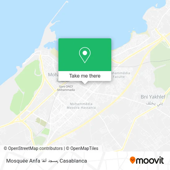 Mosquée Anfa مسجد آنفا map