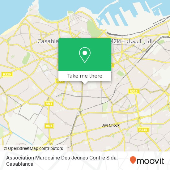 Association Marocaine Des Jeunes Contre Sida map
