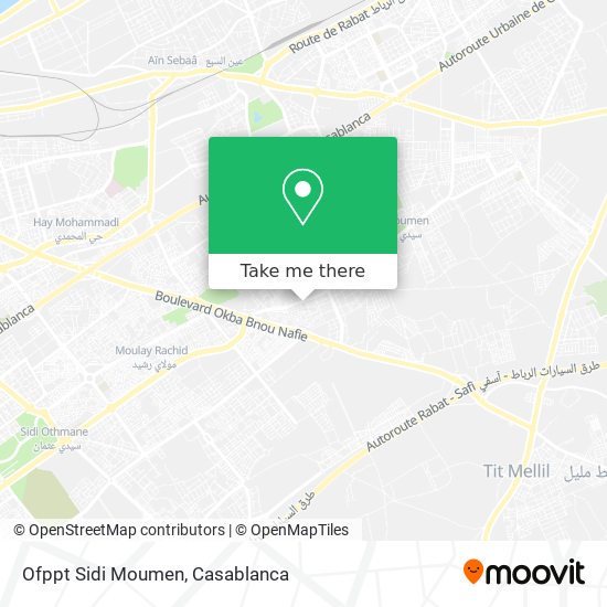 Ofppt Sidi Moumen map