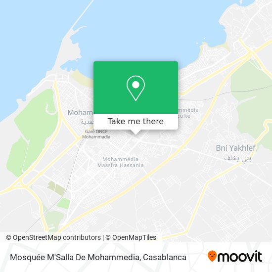 Mosquée M'Salla De Mohammedia map