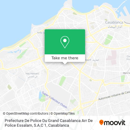 Préfecture De Police Du Grand Casablanca Arr De Police Essalam, S.A.C 1 map