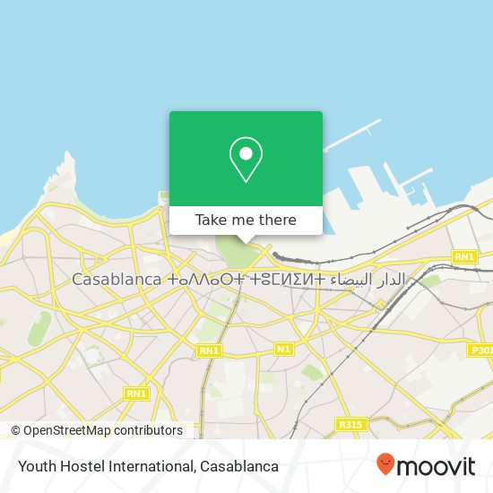 Youth Hostel International map